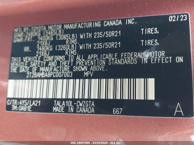 Lexus Rx 350 Luxury 2023 2T2BAMBA8PC007003 Image 9