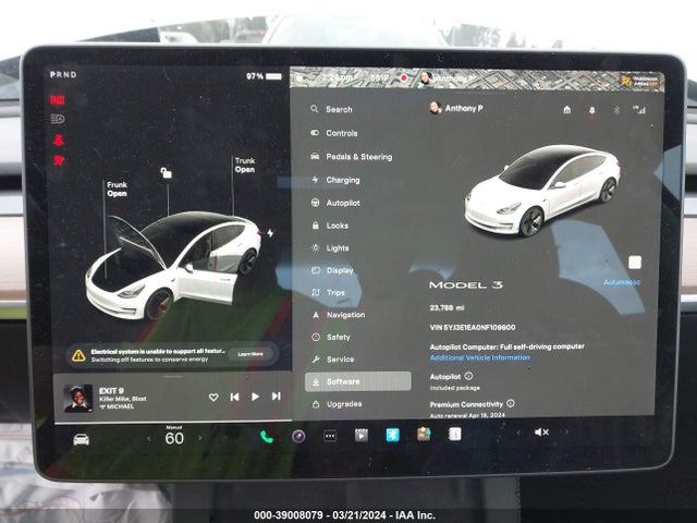 Tesla Model 3 Rear-wheel Drive 2022 5YJ3E1EA0NF109900 Image 18