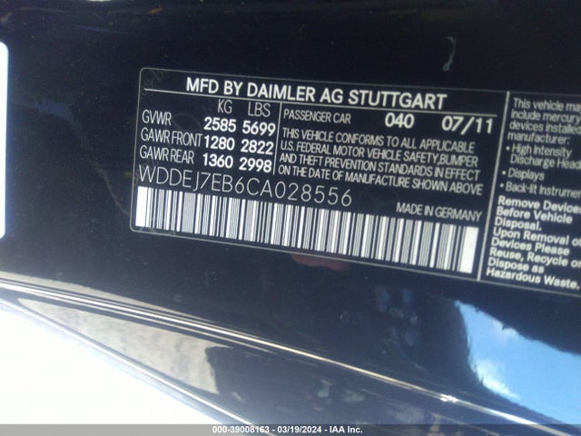 2012 MERCEDES-BENZ CL 63 AMG WDDEJ7EB6CA028556 Photo 8