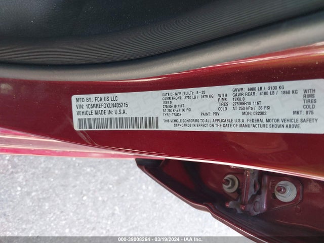 RAM 1500 Lone Star  4x2 5'7 Box 2020 1C6RREFGXLN405215 Image 9