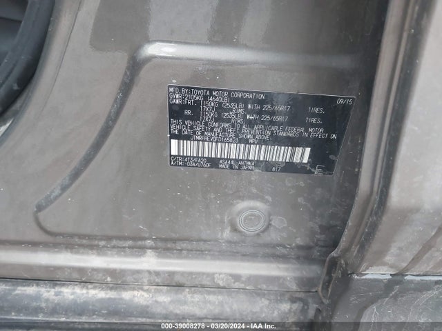 Toyota Rav4 Xle 2015 JTMRFREV0FD165823 Image 9