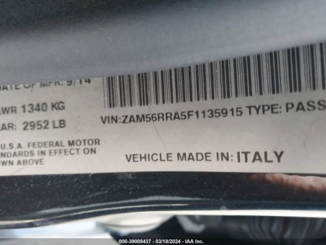 ZAM56RRA5F1135915 Maserati Quattroporte S Q4