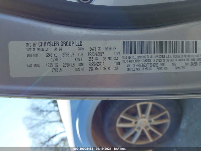 Dodge Journey Sxt 2015 3C4PDCBG3FT564252 Image 9