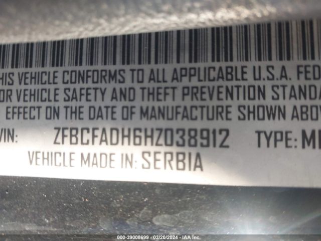 ZFBCFADH6HZ038912 Fiat 500L TREKKING