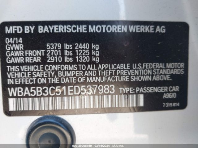 WBA5B3C51ED537983 BMW 535i Xdrive