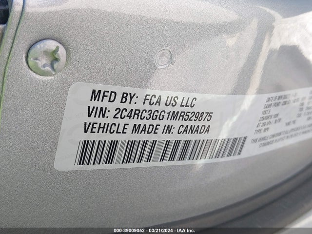 2C4RC3GG1MR529875 Chrysler Pacifica Limited Awd