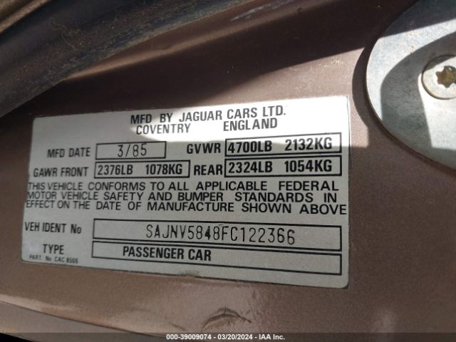 1985 JAGUAR XJS SAJNV5848FC122366 Photo 8