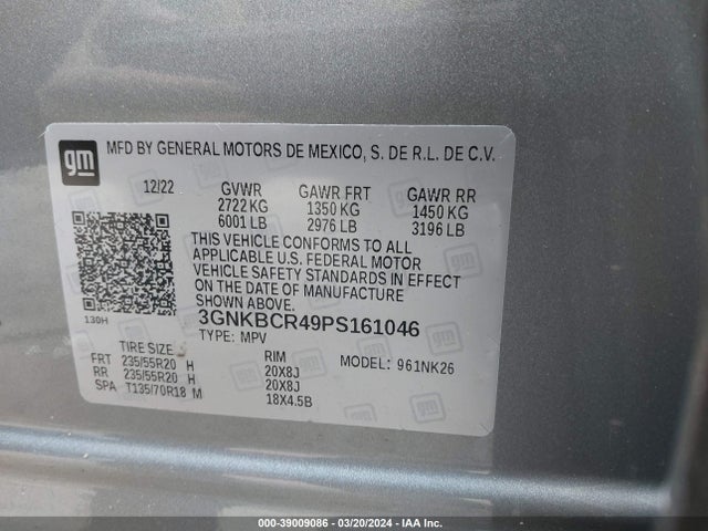 Chevrolet Blazer Fwd 2lt 2023 3GNKBCR49PS161046 Image 9