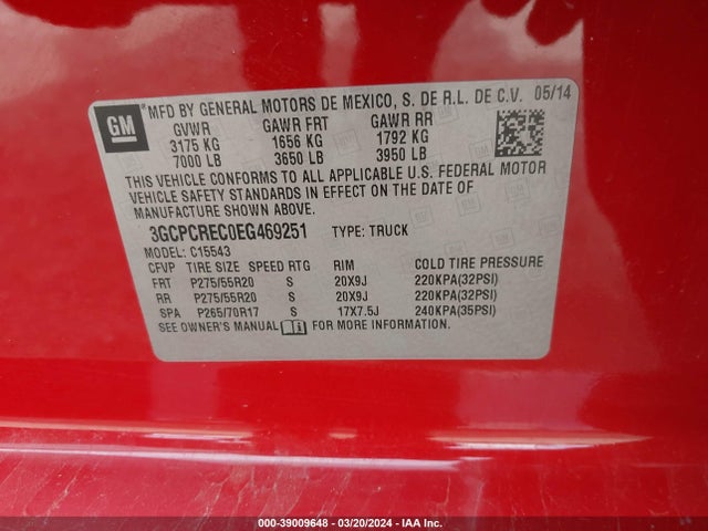 Chevrolet Silverado 1500 1lt 2014 3GCPCREC0EG469251 Image 9