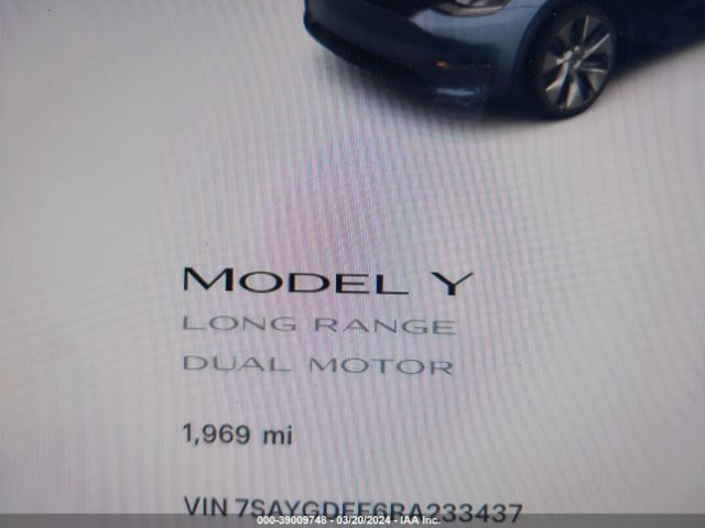 7SAYGDEE6RA233437 Tesla Model Y Long Range Dual Motor All-wheel Drive