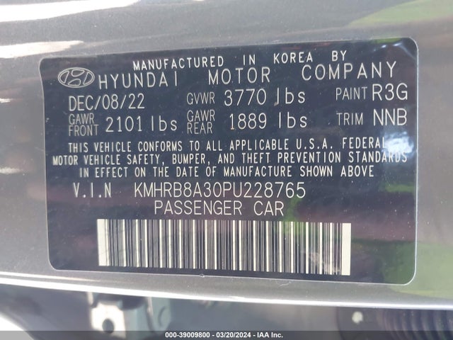 Hyundai Venue Se 2023 KMHRB8A30PU228765 Image 9