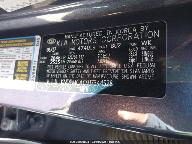 KIA Sportage Lx 2018 KNDPMCAC9J7344528 Image 9