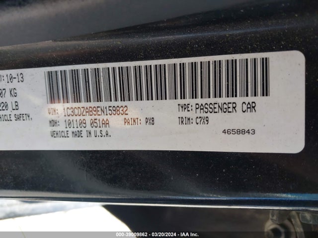 Dodge AVENGER SE 2014 1C3CDZAB9EN159832 Image 9