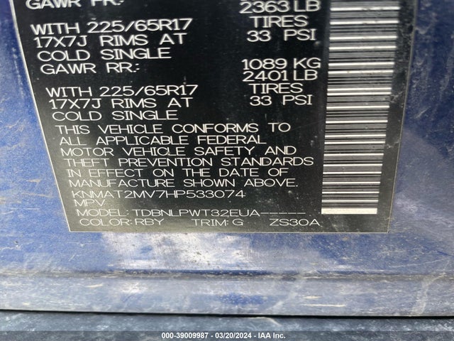 Nissan ROGUE S 2017 KNMAT2MV7HP533074 Image 9