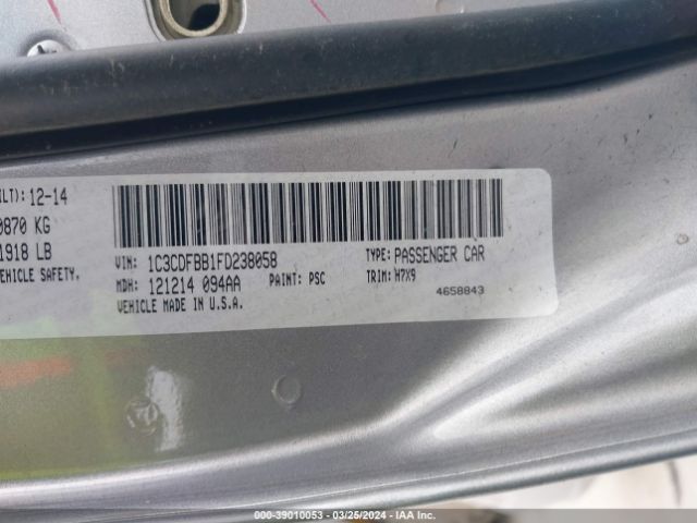 1C3CDFBB1FD238058 Dodge DART SXT