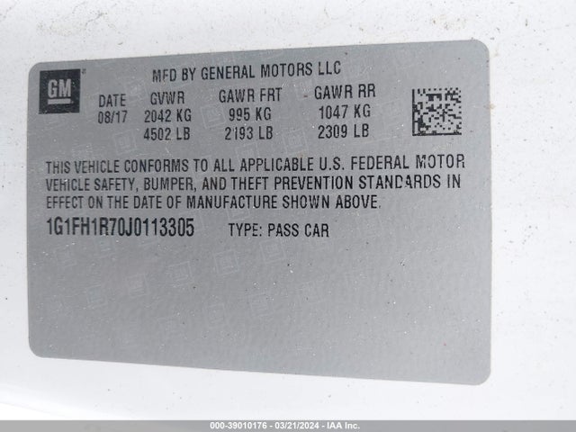 Chevrolet CAMARO 2SS 2018 1G1FH1R70J0113305 Image 9