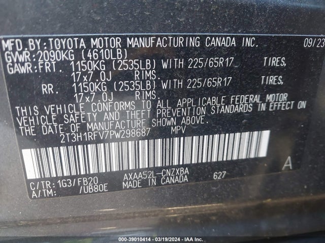 Toyota RAV4 LE 2023 2T3H1RFV7PW298687 Image 9