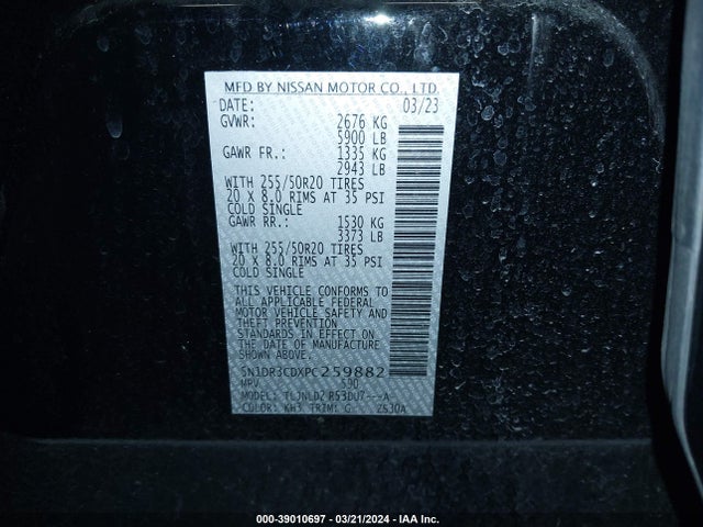 Nissan Pathfinder Sl 4wd 2023 5N1DR3CDXPC259882 Image 18