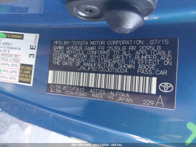 JTKJF5C72GJ015024 Scion TC
