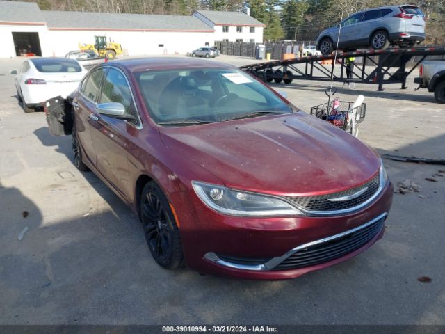 2015 Chrysler 200 Limited მანქანა იყიდება აუქციონზე, vin: 1C3CCCAB5FN753125, აუქციონის ნომერი: 39010994