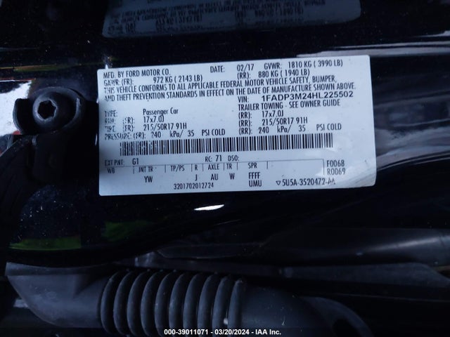 Ford FOCUS SEL 2017 1FADP3M24HL225502 Image 9