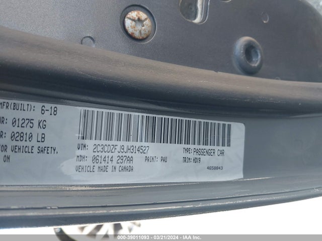 Dodge Challenger R/t Scat Pack 2018 2C3CDZFJ9JH314527 Image 9