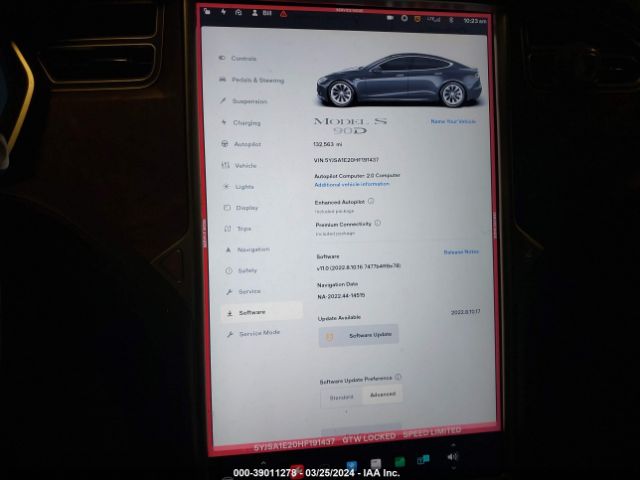 5YJSA1E20HF191437 Tesla Model S 100d/60d/75d/90d/p100d