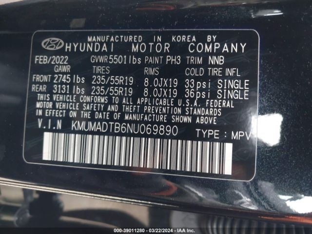 KMUMADTB6NU069890 Genesis Gv70 2.5t Awd