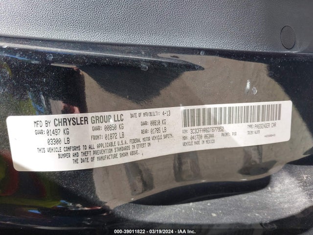 2013 FIAT 500 3C3CFFAR6DT677952 Photo 8