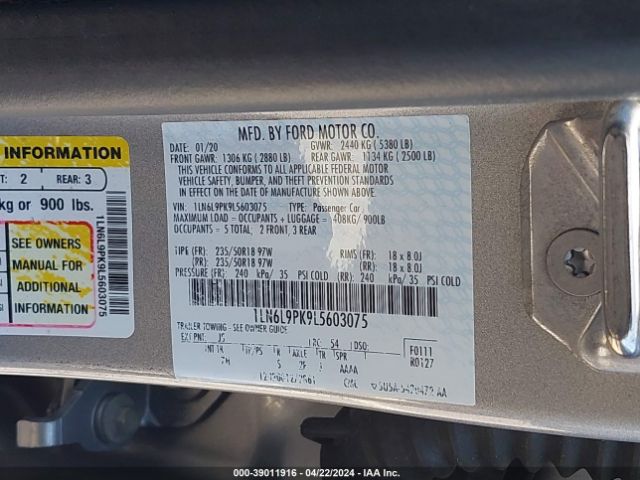 1LN6L9PK9L5603075 Lincoln Continental Standard