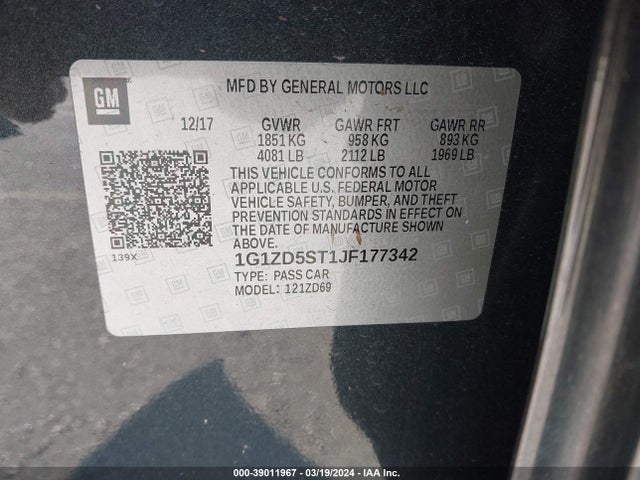 Chevrolet MALIBU LT 2018 1G1ZD5ST1JF177342 Image 9