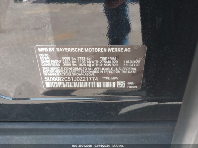 5UXKR2C51J0Z21774 BMW X5 Sdrive35i