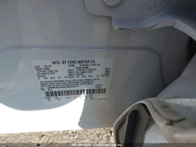2020 FORD EDGE 2FMPK4J94LBA59371 Photo 8