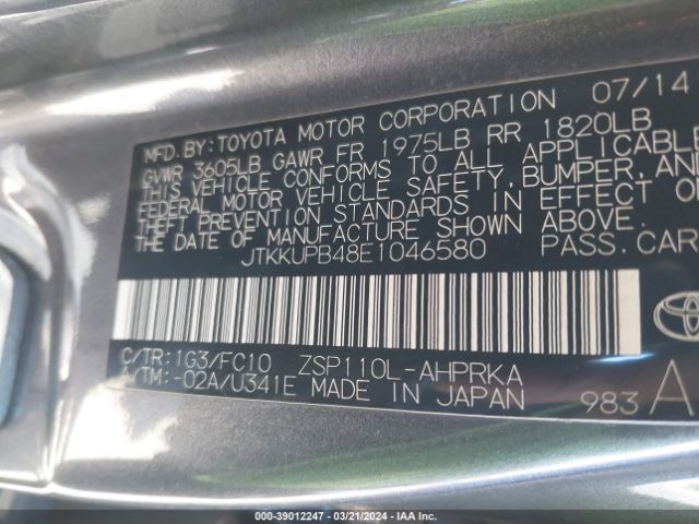 JTKKUPB48E1046580 Scion XD