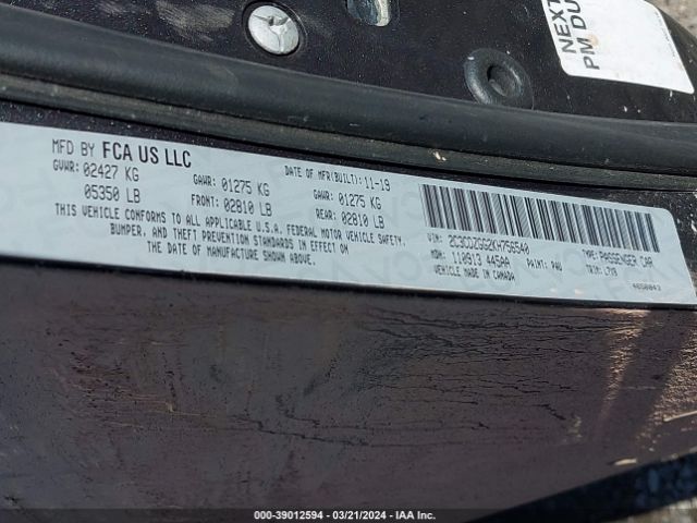 2C3CDZGG2KH756540 Dodge Challenger Sxt Awd