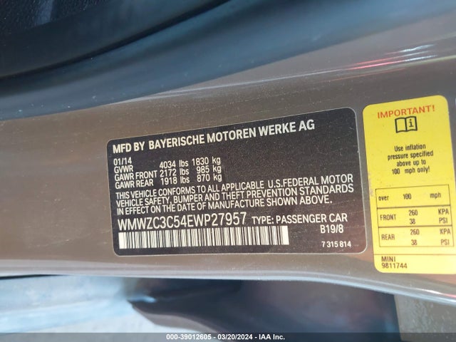 2014 MINI COUNTRYMAN WMWZC3C54EWP27957 Photo 8