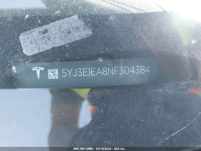 Tesla Model 3 Rear-wheel Drive 2022 5YJ3E1EA8NF304384 Image 8