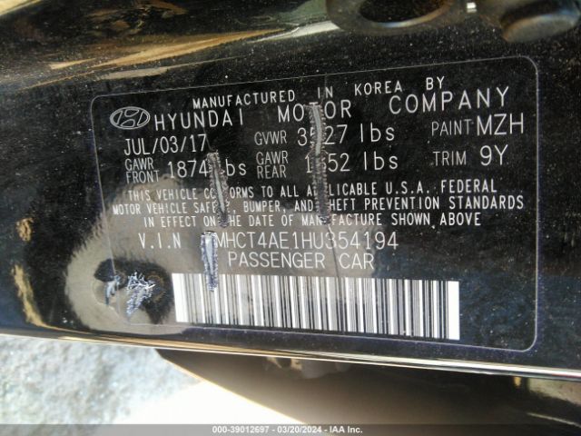 KMHCT4AE1HU354194 Hyundai Accent Value Edition