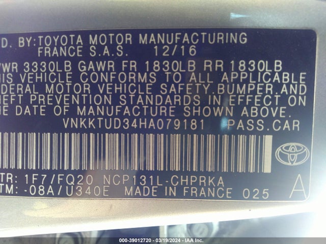Toyota YARIS L 2017 VNKKTUD34HA079181 Image 9