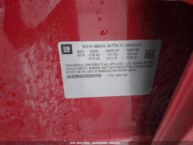 2G4GR5GX0E9268706 Buick Regal Turbo Premium Ii