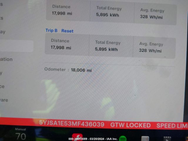 5YJSA1E53MF436039 Tesla Model S Long Range Dual Motor All-wheel Drive