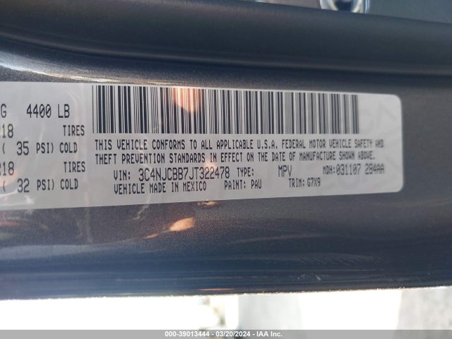 Jeep Compass Altitude Fwd 2018 3C4NJCBB7JT322478 Image 9