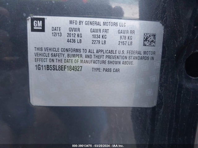 Chevrolet Malibu 1ls 2014 1G11B5SL8EF184927 Image 9