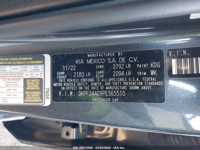 KIA FORTE LX 2023 3KPF24AD9PE565510 Image 9