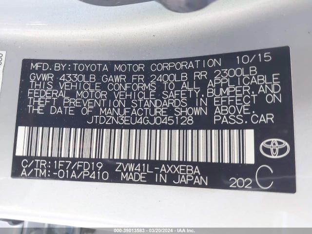 Toyota Prius V Three 2016 JTDZN3EU4GJ045128 Image 9