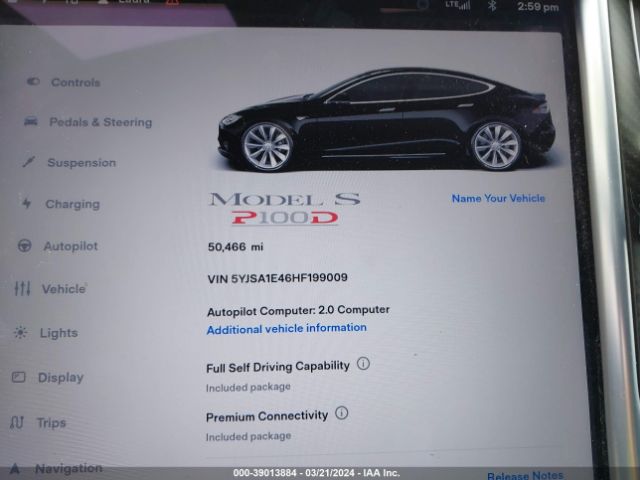 5YJSA1E46HF199009 Tesla Model S 100d/60d/75d/90d/p100d