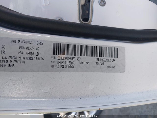 Chrysler 300 Limited 2015 2C3CCAAG8FH931487 Image 9