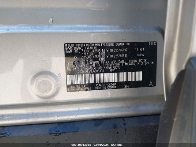 Toyota Rav4 Xle 2020 2T3W1RFV8LW085300 Image 9