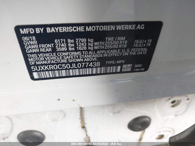 BMW X5 Xdrive35i 2018 5UXKR0C50JL077438 Image 9