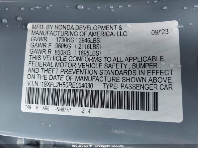 Honda Civic Sport 2024 19XFL2H80RE004030 Image 9